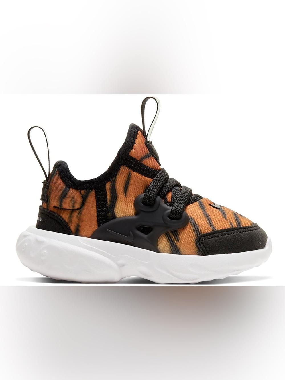 7C Nike React Presto Tiger (TD) sneakers 
burnt orange and black colorway